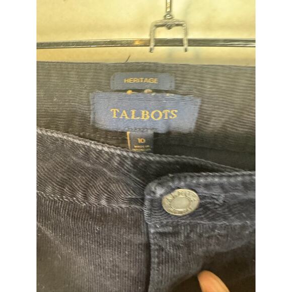 Talbots Navy Blue Corduroy Pants Sz 10 Heritage Straight Leg Classic - Picture 5 of 8